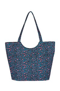 Leopard Print Tote Bag- Pink and Blue