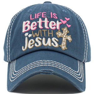 Life Is Better With Jesus Hat