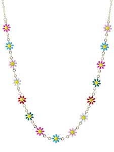 Dainty Colorful Flower Necklace
