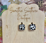 (WS) Square Animal Studs- Multiples Choices