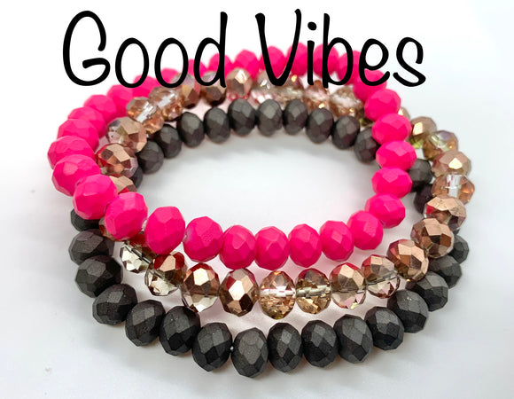 WS 3pc Bracelet Set- “Good Vibes”