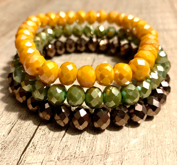 3pc Bracelet Set- “Sunflower”