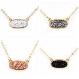 Druzy Necklace - Gold Chain