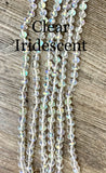 (WS) 60” Beaded Necklace- Clear Iridescent
