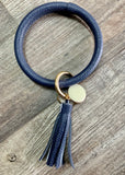 Bangle Keyring with Tassel - Solid Colors
