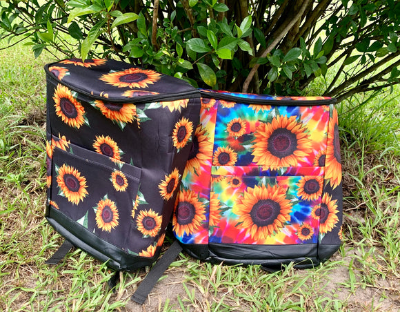 Backpack Cooler- Multiple Sunflower Prints