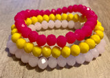 WS 3pc Bracelet Set- “Pink Lemonade”
