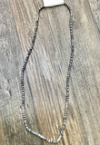 Short Beaded Necklace, Silver