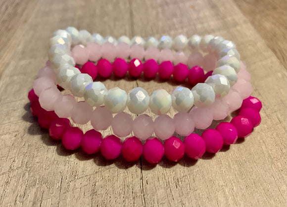 WS 3pc Bracelet Set- “Pretty in Pink”
