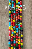 (WS) 60” Beaded Wrap Necklace- Multi #25