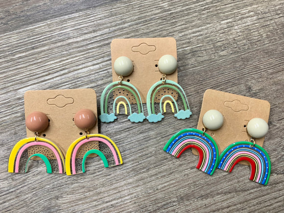 WS Rainbow Earrings- 3 Color Choices
