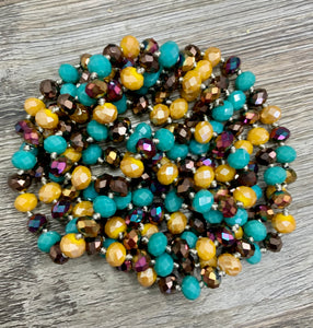 (WS) 60” Beaded Wrap Necklace- Multi #41