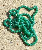 (WS) 60” Beaded Necklace- Sea Green Ab