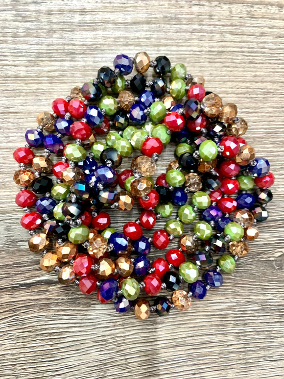 (WS) 60” Beaded Necklace- Multi #17