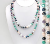 (WS) 60” Beaded Wrap Necklace- Multi #4