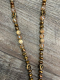 Leopard Tassel Necklace- Bronze