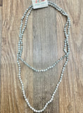 Grey Marble Beaded Necklace