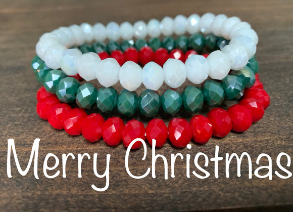 WS 3pc Bracelet Set- “Merry Christmas”