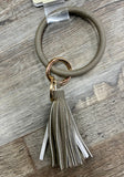 Small Bangle Keyring with Tassel - Solid Colors