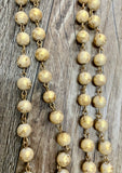Gold Shimmer Beaded Necklaces- Multiple Colors