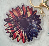 Acrylic Sunflower Key Chains- Multiple Designs