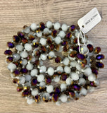 WS 36” Crystal Bead Necklace- Multiple Colors